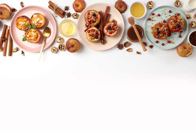 Assorted meals on table